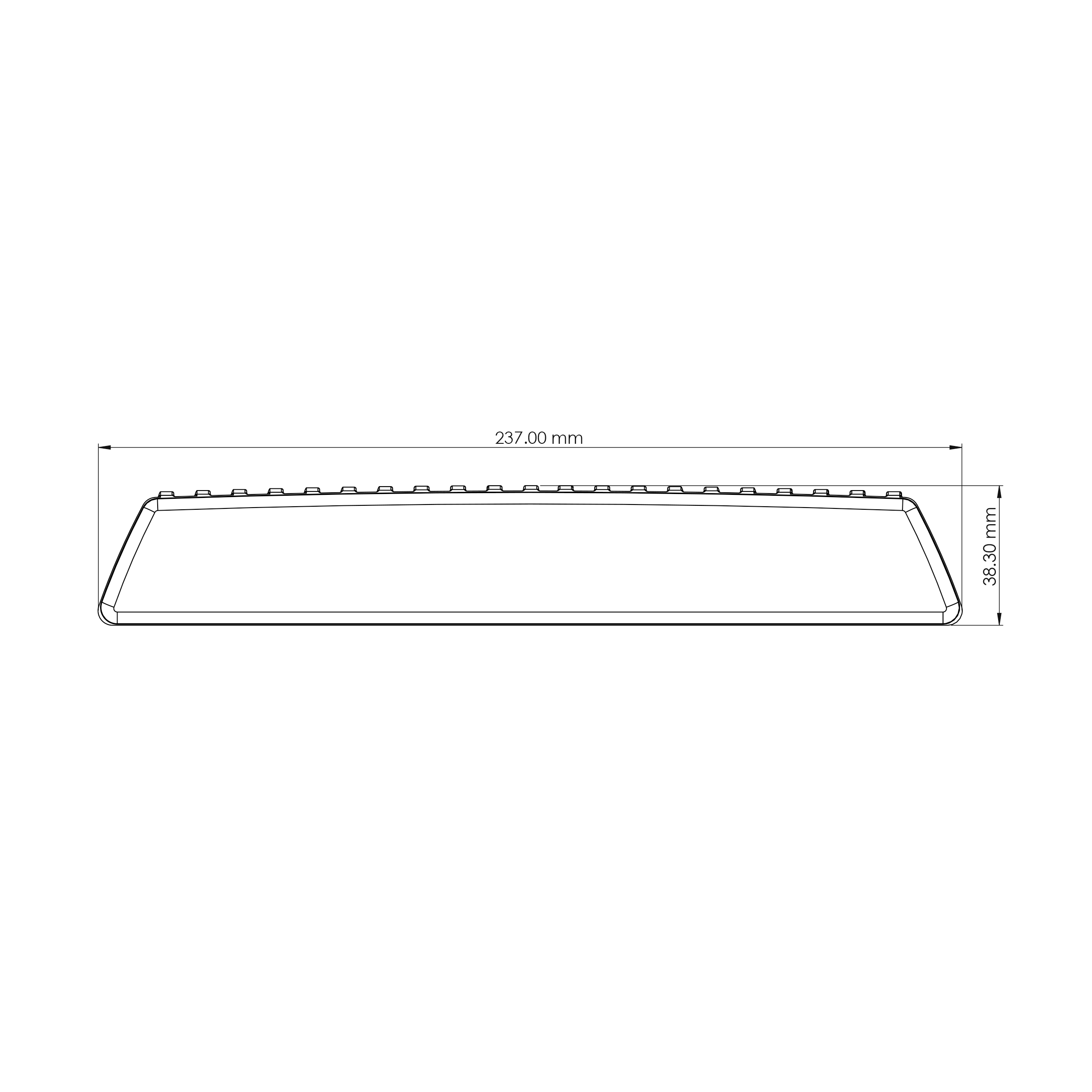 Dessin technique de la lampe de travail TYRI VL6 LED, montrant les dimensions précises et les détails structurels pour un montage et un ajustement exacts.
